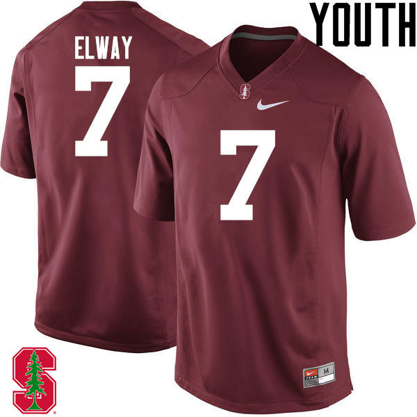 Youth Stanford Cardinal #7 John Elway College Football Jerseys Sale-Cardinal